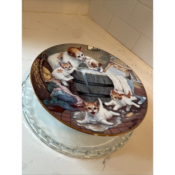 Country Kitties By Gre Gerardi “All Washed Up” Collectors Plate - Picture 2 of 15